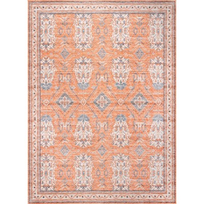 Nuloom Sky Pet Friendly Machine Washable Global Inspired Area Rug, 4' x 6', Rust
