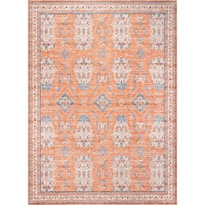 Nuloom Sky Pet Friendly Machine Washable Global Inspired Area Rug, 4' x 6', Rust - 1 of 4
