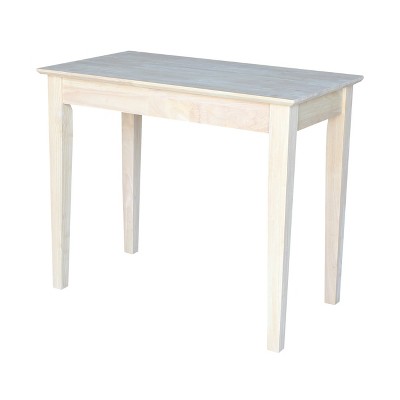 Elegant Solid Parawood Writing Desk with Practical Drawer