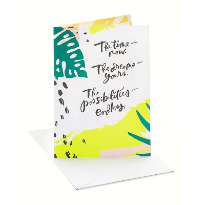 Birthday Card Illustrated Tropical Floral