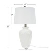 26" White Textured Feather Ceramic Urn Table Lamp - Nourison - 2 of 4