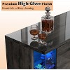70" LED Lights Entertainment Center with Flip Doors & Corner Glass Decor - 3 of 4