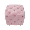 TUYOHW 18" Cube Storage Ottoman,Velvet Footstool with Hidden Compartment,Unique Dice-Shaped Stool for Living Room,Bedroom,Entryway - 4 of 4