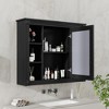 NicBex 35" x 28" Wall Mounted Bathroom Storage Cabinet,Medicine Cabinet with Mirror,Mirrored Bathroom Wall Cabinet with 6 Open Shelves - 2 of 4