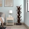 Tangkula 10-tier Tree-shaped Bookshelf with Drawer 59” Wood Bookshelf w/ 10 Compartments Home Organizer Display Shelf Beige/Brown - 3 of 4