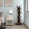 Tangkula 10-tier Tree-shaped Bookshelf with Drawer 59” Wood Bookshelf w/ 10 Compartments Home Organizer Display Shelf Beige/Brown - image 3 of 4