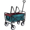 Racxily Collapsible Wagon Cart with Wheels Foldable, Heavy Duty Utility Wagon Grocery Carts w/ 3pcs plastic Liner bag /Cover - 2 of 4