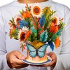 Paper Love HugePop 3D Artisan Bouquet Pop Up Card, with Detachable Paper Bouquet, for Fall, Thanksgiving, All Occasions - Jumbo 10" x 14" Card - 2 of 4