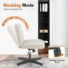 Armless Office Chair With Height Adjustable,Criss Cross Chair With Wide Seat,Adjustable Computer Task Chairs,Swivel Office Chair No Wheels-Cuddlewood - 4 of 4
