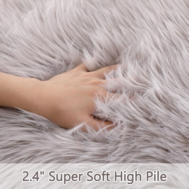 Soft Decorative Plush Shag Furry Floormat, 2 of 6
