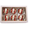 Kurt Adler 80MM Glass Red and White Holly Leaves 6-Piece Ball Ornament Set - 4 of 4