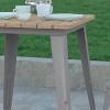 Emma and Oliver Indoor/Outdoor Dining Table, 23.75" Square All Weather Poly Resin Top with Steel Base - 4 of 4