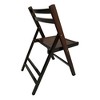 Aghana Digitals 4-Pack Cherry Solid Wood Folding Chairs with Slatted Seat & Open Back - - 3 of 4
