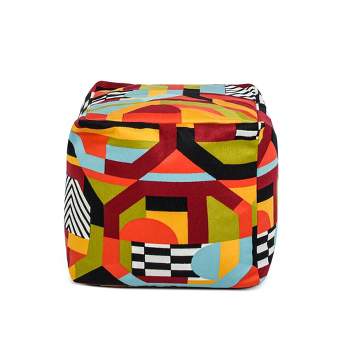 Jennifer Taylor Home Pouf 23" Luxury Oversized Bean Bag Cube Ottoman