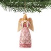 Jim Shore 5.0 Inch The Rose Pink Angel Ornament Breast Cancer Tree Ornaments - image 2 of 3