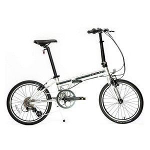 ZiZZO Liberte 8-Speed Aluminum 20" Folding Bike - Silver Black - 1 of 4