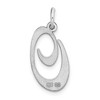 Black Bow Jewelry Sterling Silver, Ella Collection, LG Fancy Script Initial O Pendant - 3 of 4