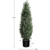 COZONY  Artificial Topiary Cedar Trees Set of 2, Realistic Faux Pine Plants with Pots, Indoor/Outdoor Decorative Fake Christmas Trees for Porch - 2 of 4