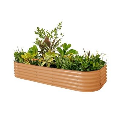Vego Garden 10-in-1 Modular Rectangular Metal Outdoor Raised Garden Bed 48"x96"x17"