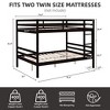 MAYEERTY Full over Full Bunk Bed with Ladder, Wooden Bed Frame with High Guardrail and Ladder for Kids, No Box Spring Needed, Espresso - 4 of 4