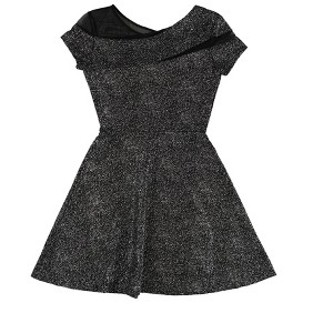 bar III Womens Metallic Fit & Flare Dress - 1 of 2