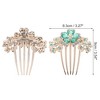 Unique Bargains Women's Three Flowers Hair Insert Comb 1 Pc - 2 of 3
