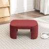 SEYNAR Modern Velvet Rectangle Accent Ottoman - 2 of 4