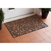 HomeRoots 24" X 36" Black Rubber Botanical Leaves Outdoor Door Mat - 2 of 4
