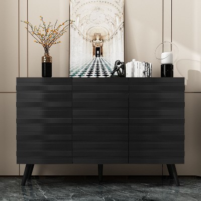 FUFU&GAGA Dresser with Adjustable Shelves Unique Design