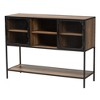 Baxton Studio Cardea Modern Industrial Walnut Brown Finished Wood and Black Metal 2-Door Sideboard - 2 of 4