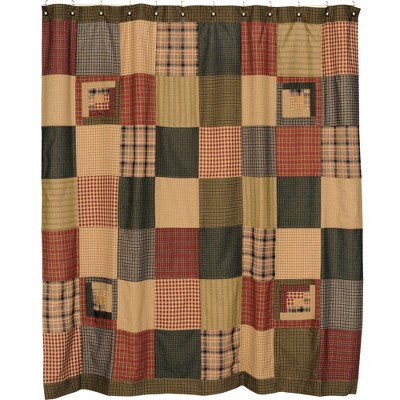 Tea Cabin Shower Curtain Patchwork 72x72 VHC Brands