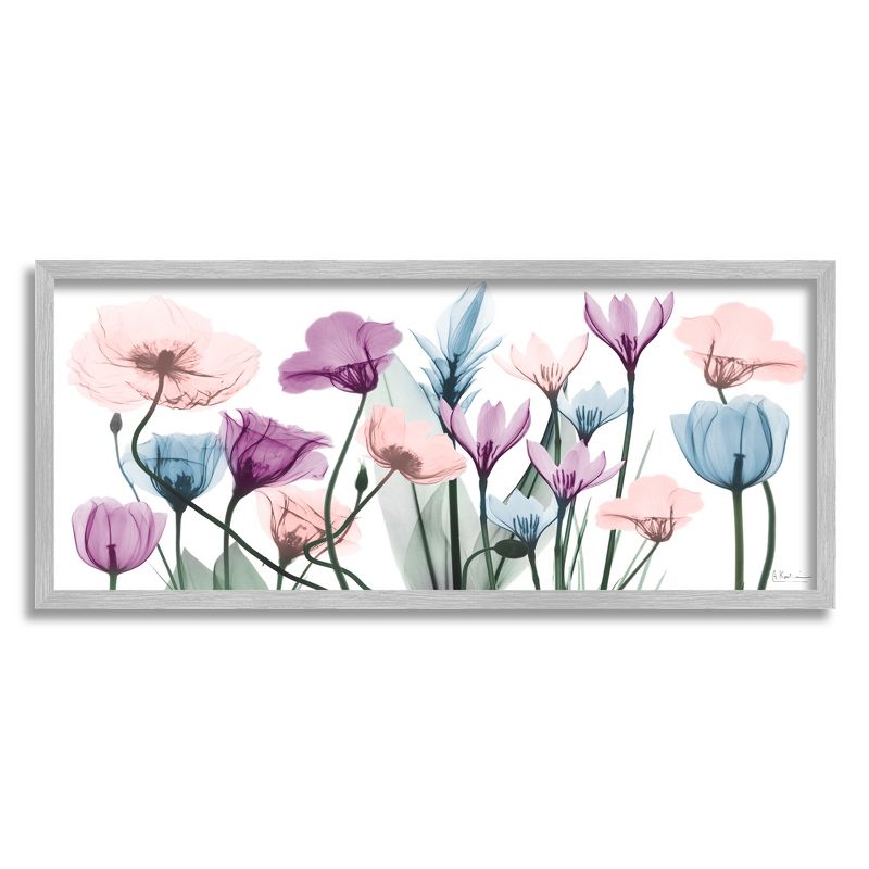 Stupell Industries Modern Translucent Pastel Tulips Flower Buds Blossoms Black Framed Giclee Art, 1 of 6