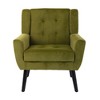 Okak Modern Upholstered Arm Accent Chair With Black Legs,Comfy Lounge Chair for Living Room,Bedroom,Apartment - 2 of 4