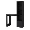 NicBex Home Office Desk 38.78" L Modern Writing Desk with Cabinet, 4-Layer Open Storage Shelf and Wooden Desktop for Office, Study, Living Room - 3 of 4