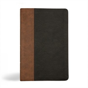 KJV Personal Size Giant Print Bible, Black/Brown Leathertouch, Indexed - by  Holman Bible Publishers (Leather Bound) - 1 of 1