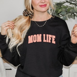 Simply Sage Market Women's Graphic Sweatshirt Curved Mom Life - 1 of 4