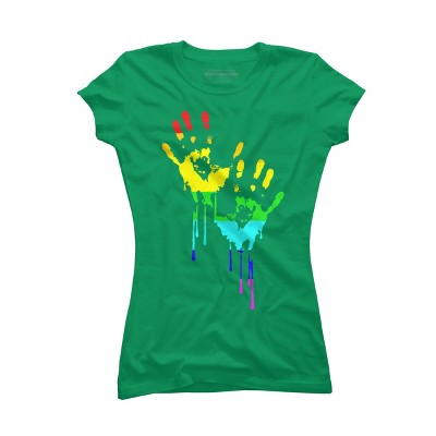 Adult Design By Humans Flag Rainbow Pride Hands By Avocato T-Shirt