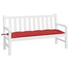 vidaXL Red Garden Bench Cushion 59.1"x19.7"x2.8" - Oxford Fabric, Indoor/Outdoor Water-Resistant Padding with Ties - 3 of 4