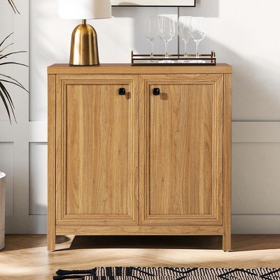 Buffet Cabinet Sideboard Pantry Kitchen Cabinet with Extra Thick MDF Panel Frame, Credenza Cabinet for Kitchen Living Room Entryway