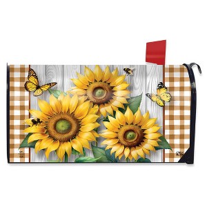 Briarwood Lane Summer Mailbox Cover  - Standard Size - Sunflower Duo For Summer Mailbox Cover - 1 of 2