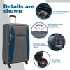 KTMBDW Luggage Sets 4 Piece Softside Expandable Lightweight Durable Suitcase Sets Double Spinner Wheels TSA Lock(20in/24in/28in/32in) - 3 of 4