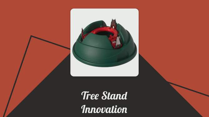 Gardenised Indoor Automatic Green Christmas Tree Stand With Water Reservoir, Adjustable Metal Claws, 2 of 14, play video