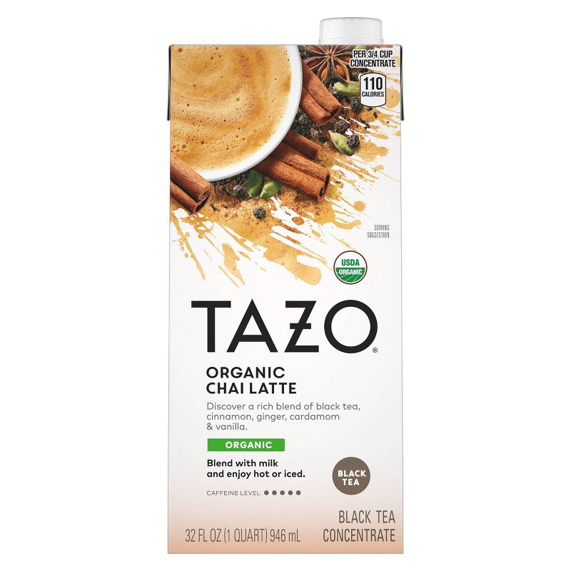 Tazo Organic Tea Latte Chai Black Tea - 32 fl oz, 1 of 9