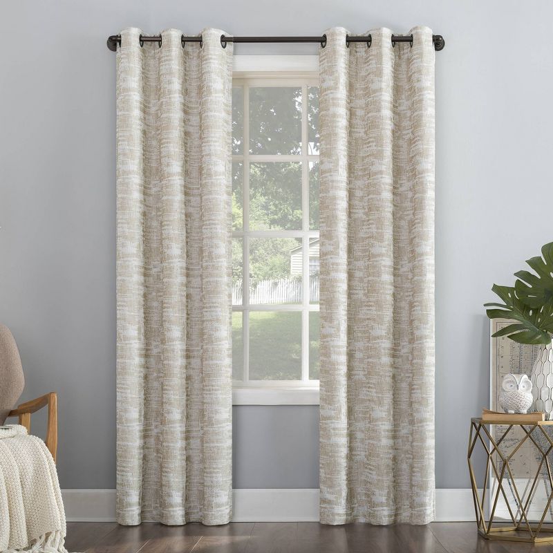 Parrish Distressed Grid Thermal Extreme 100% Blackout Grommet Curtain Panel - Sun Zero, 1 of 10