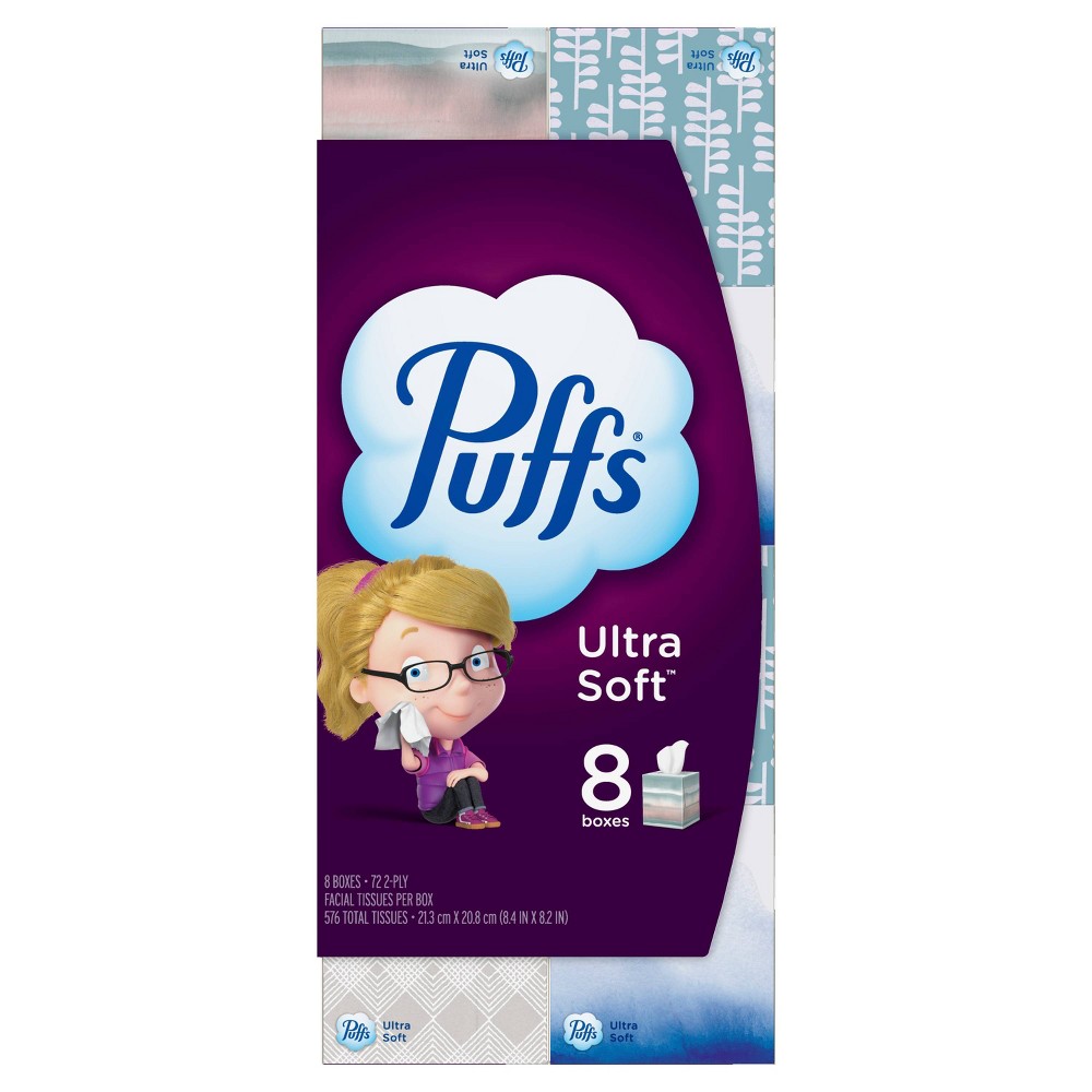 Puffs Ultra Soft Facial Tissue - 8pk/72ct