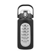 NewHome "34oz Motivational Water Bottle with Time Markers, Straw, Silicone Sleeve & Handle for Gym & Fitness" Black - 3 of 4