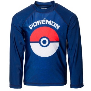 Pokemon Pikachu UPF 50+ Rash Guard Swim Shirt Little Kid to Big Kid - 1 of 4