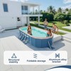 ORRD 3.0m Oval Inflatable Garden Swimming Pool – Dark Blue PVC Family Pool for Backyard Summer Fun - 4 of 4