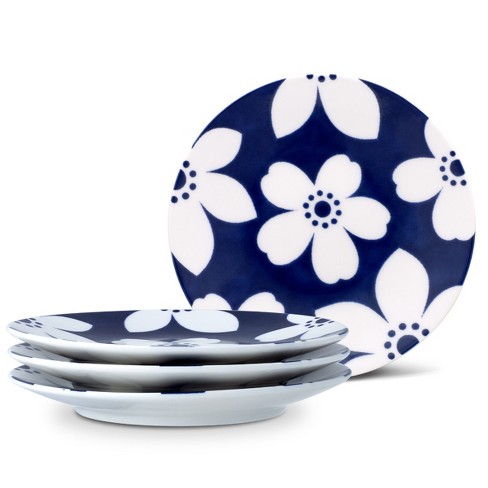 Bee & Willow Home Milbrook 7 inch Appetizer Plate Set - 7 inch - Blue - 4 Piece