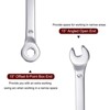 Unique Bargains High Carbon Steel Metric Offset 6-Point End and Angled Open-End Thin Combination Wrenches 2 Pcs - 4 of 4